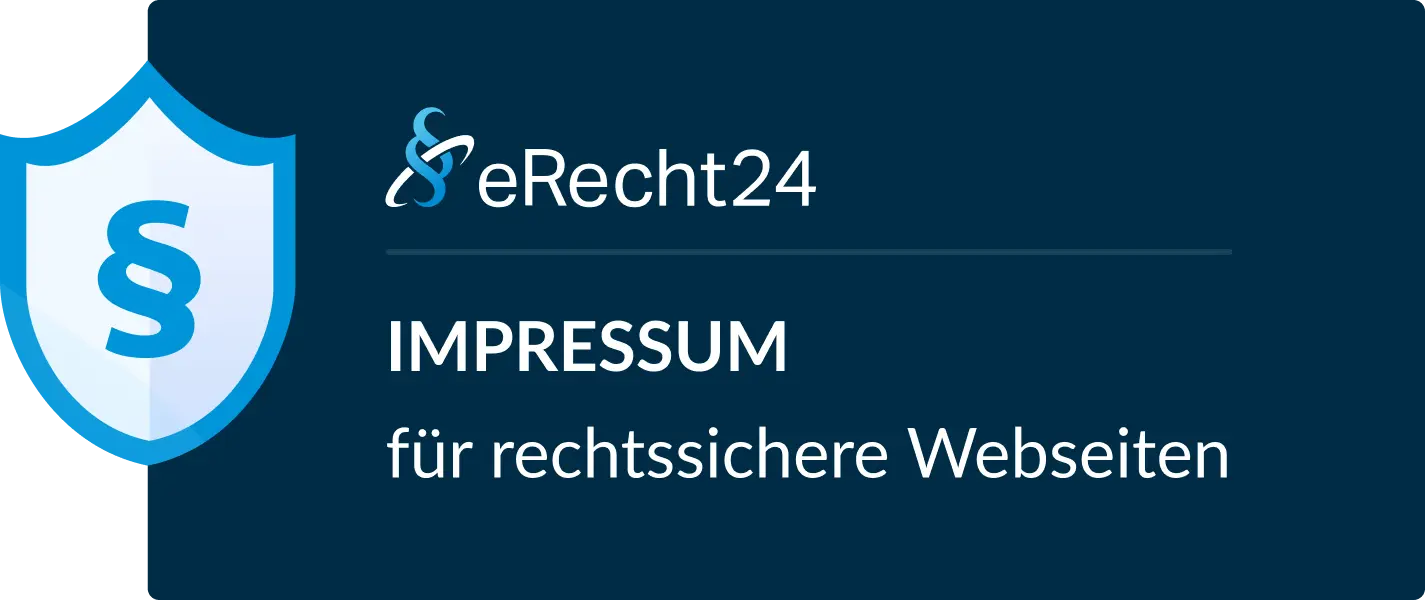 Ein Datenschutzsiegel mit dem Text 'Datenschutzerklärung für rechtssichere Webseiten'
